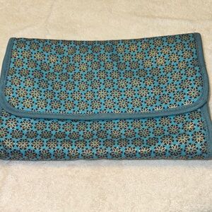 Blue and Gold Patterned Travel Bag